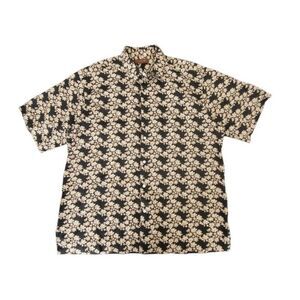 Men's Tori Richard Honolulu Hawaiian‎ Floral Short Sleeves Button Up Shirt Sz XL